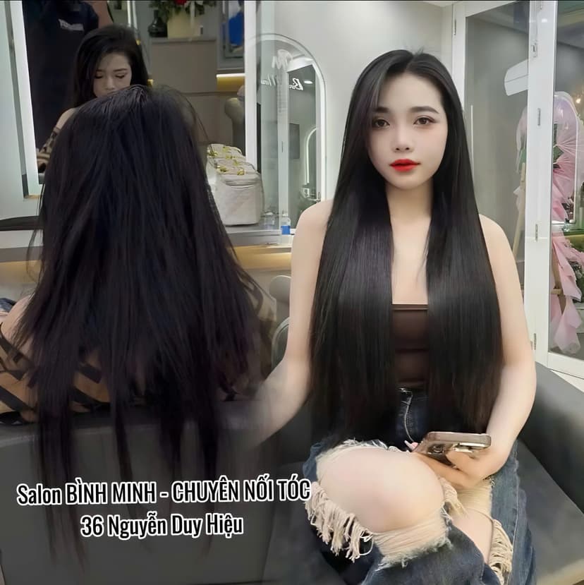 Thành quả nối tóc tự nhiên đẹp tại Salon Bình Minh Đà Nẵng